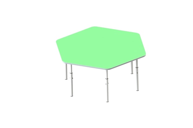 Стіл дитячий шестикутний РОЗКОМ, розмір 1040х1180х460-520-580 мм